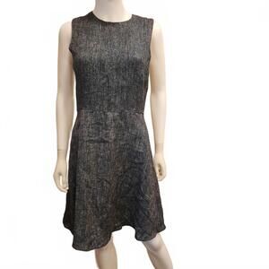 Theory Grey and black sleeveless A-line linen blend size 6